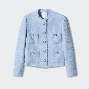 New Plus Size Mango Women's Pocket Tweed Jacket Size 4XL